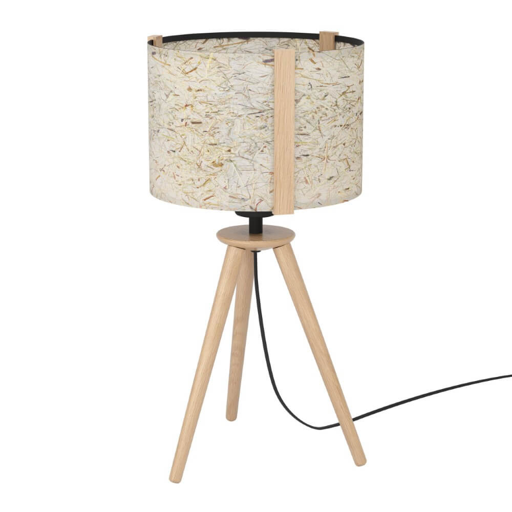 Stars of Light Tafellampje TripodHontongas hout met beige kap - 390325