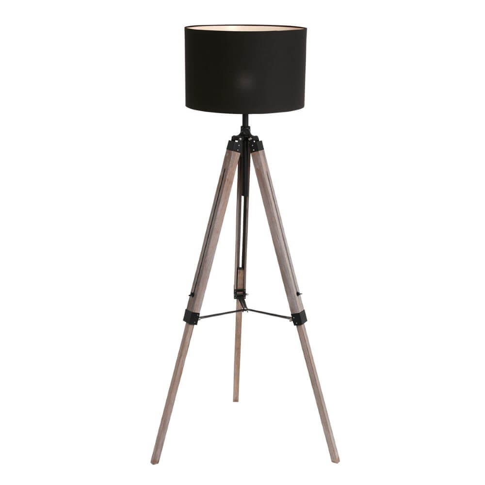 Steinhauer Tripod schemerlampTriek zwarte kap - 7175ZW