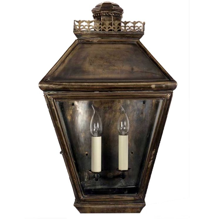 Limehouse Landelijk buitenlamp Large Chateau Passage handgemaakt - gepolijst nikkel (N) - 503