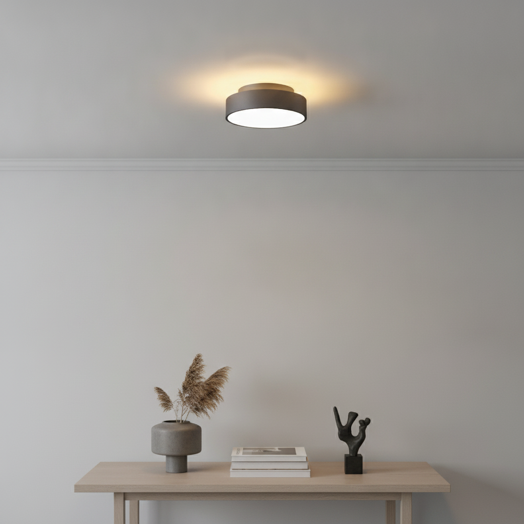 Artdelight Plafondlamp Chicago Ø 15cm zwart - PL CHICAGO-150 ZW