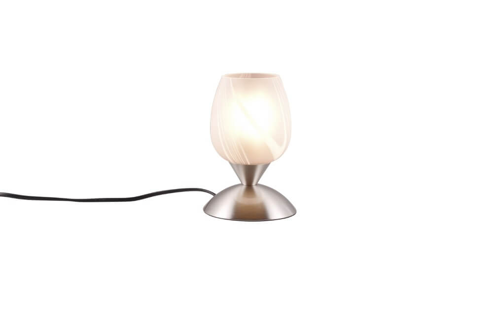 Trio Nikkel tafellampCup Ii wit glas - R59441001