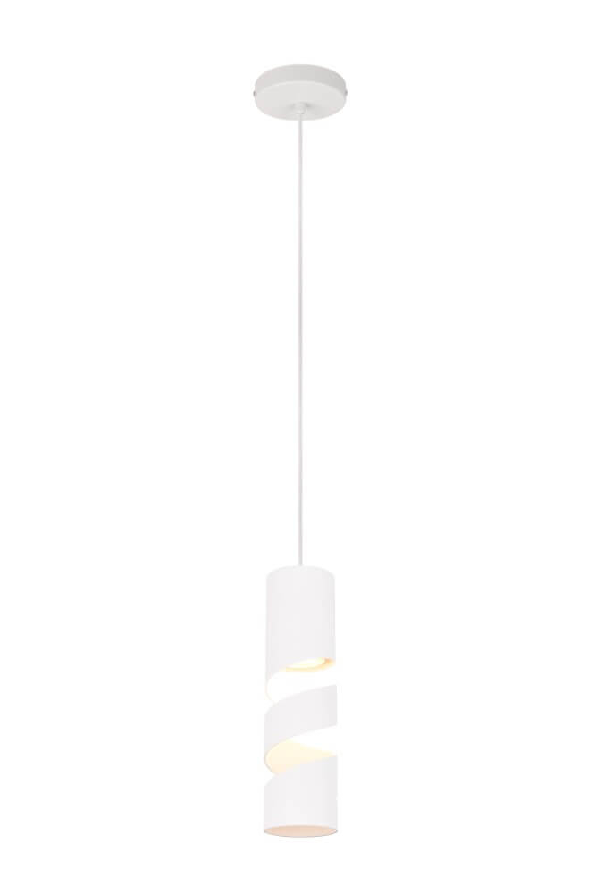 Trio Koker hanglamp Stream Ø 8cm - wit - 364000131