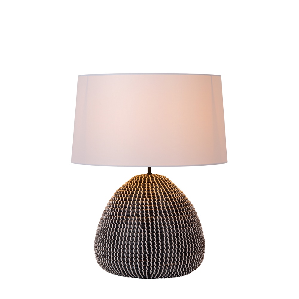 Premium by Lucide Zeegras schemerlampMaduka Ø 45cm - zwart met witte kap - 10550/81/30