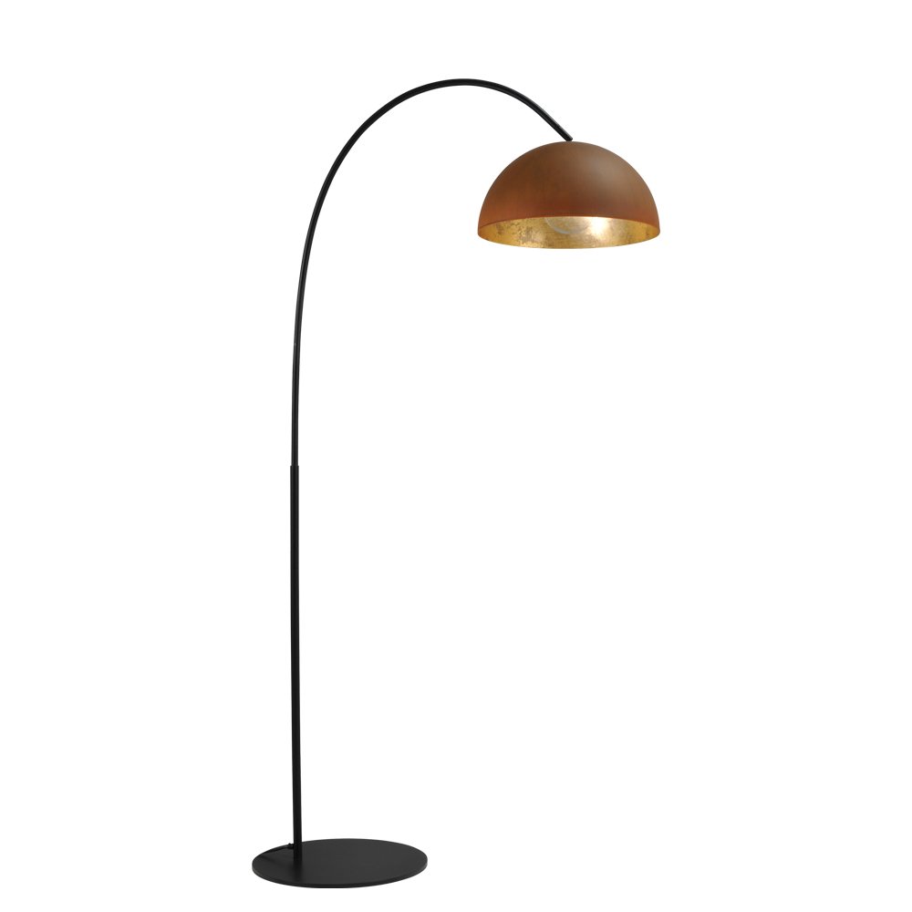 Masterlight Vloerlamp Industria 186 roestbruin met goud - 1205-40-25-08
