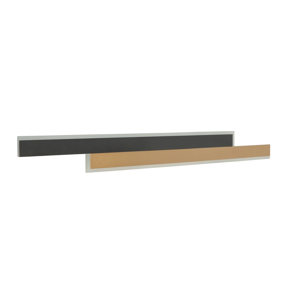 Highlight Design wandlamp Florence zwart met messing - W3524.38