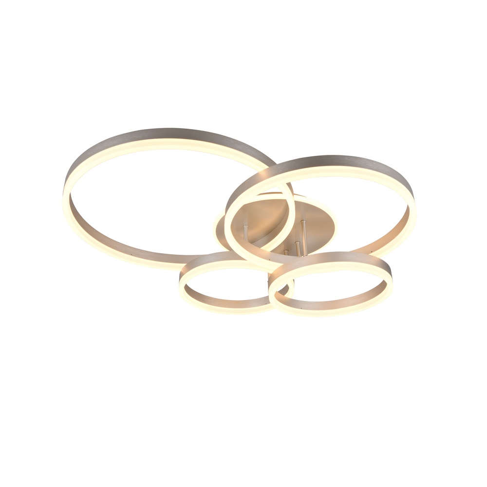 Trio Plafondlamp Drake nikkel modern - 632210407