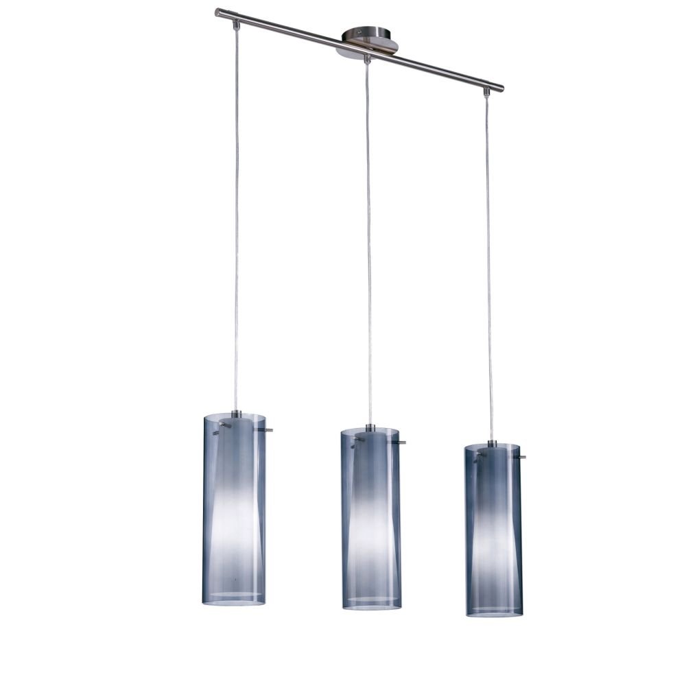 Eglo Hanglamp Pinto Nero 3-lichts nikkel smoke glas - 90305