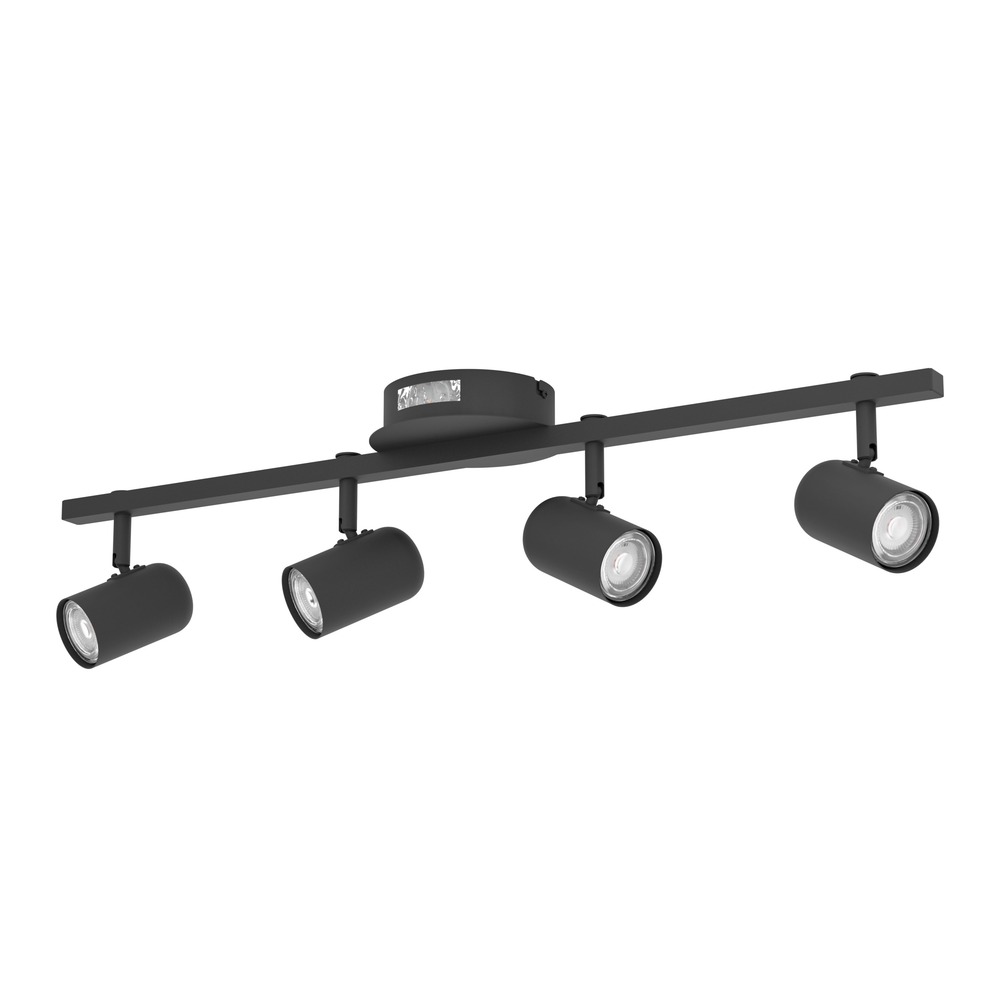 Opbouwspot Montemurro 4-lichts zwart Eglo 9008606392223
