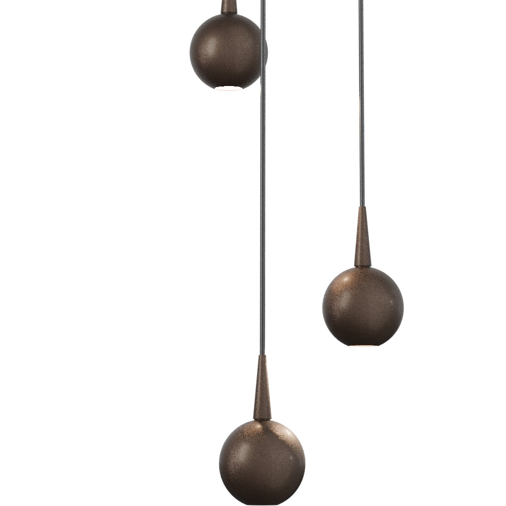 3-lichts hanglamp Talana cacao bruin Ø 17cm DTW Masterlight 8718121356440