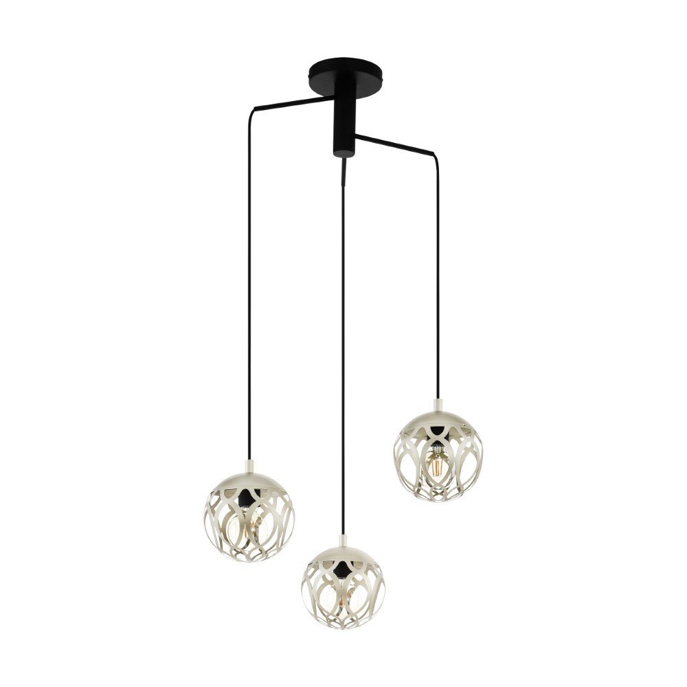 Eglo Decoratieve hanglampMirtazza 3-lichts zwart met creme - 99073