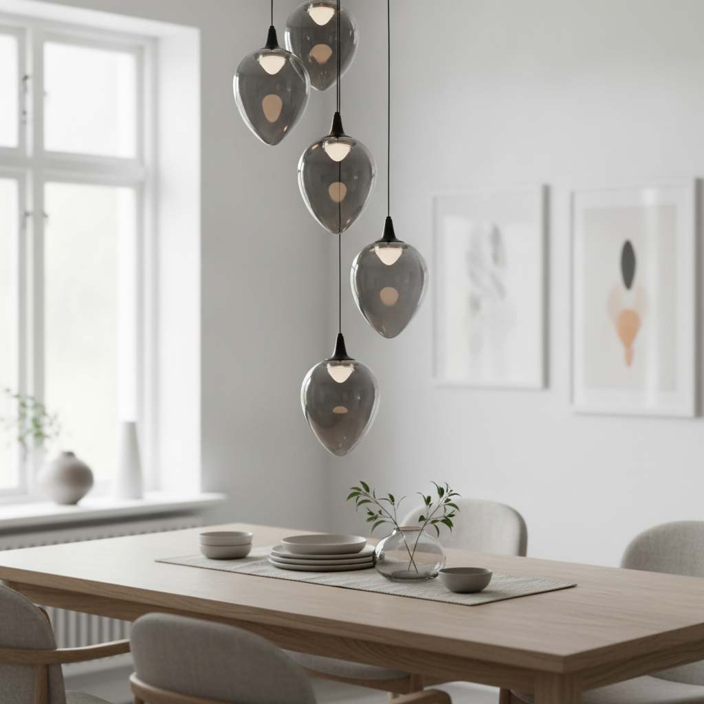 Lyora HanglampNali 5-lichts smoke glas - 9416975