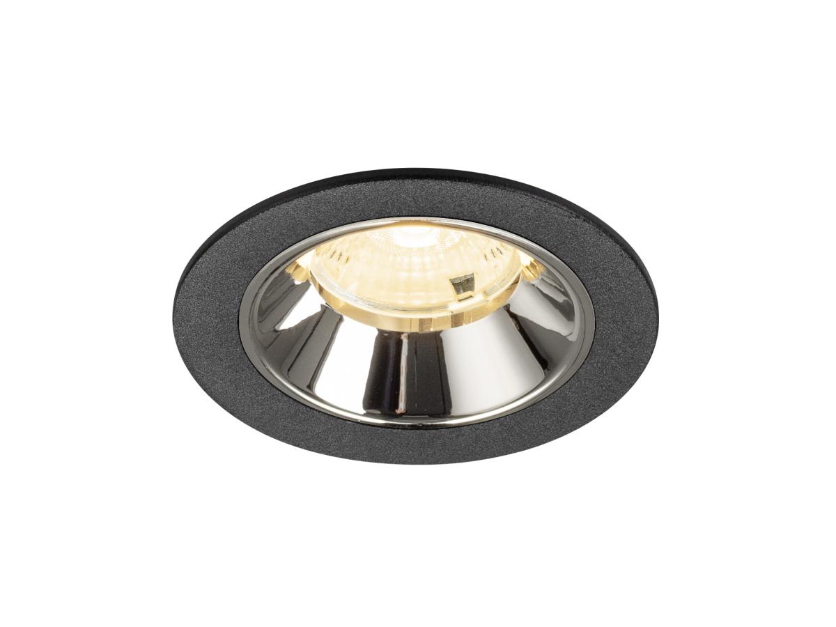 SLV InbouwspotNuminos S zwart/chroom 3000K - 55gr - 1009459