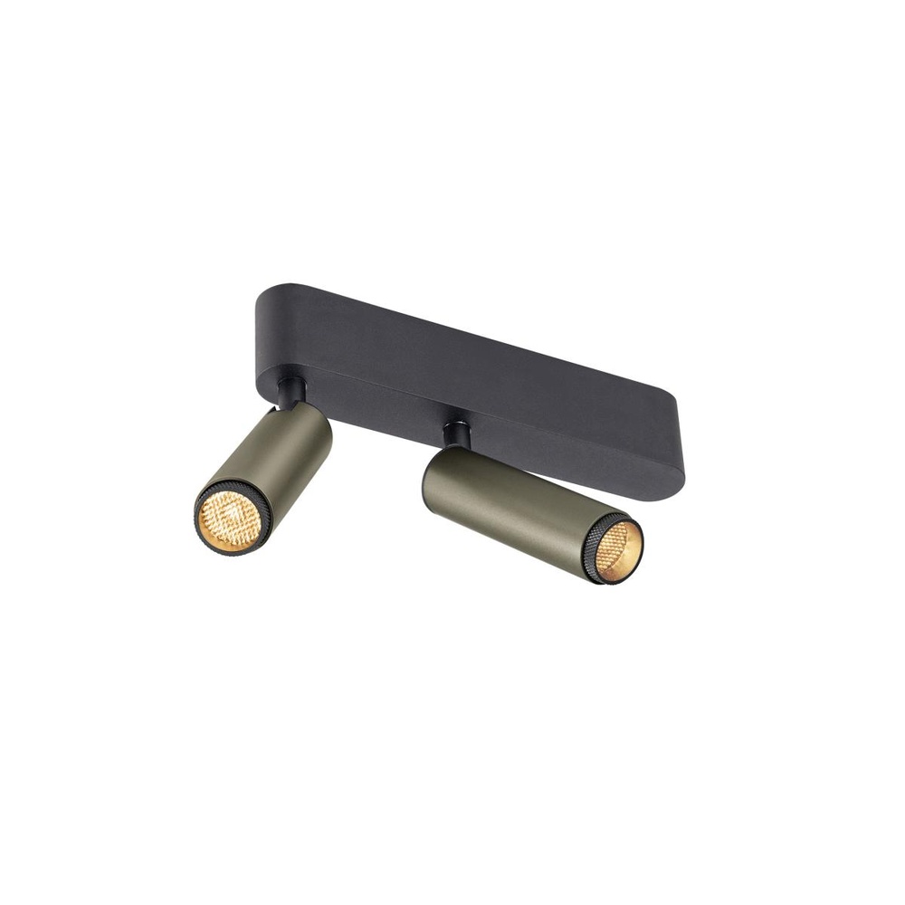 SLV OpbouwspotGrip! S 2-lichts brons 2700K - 1009048