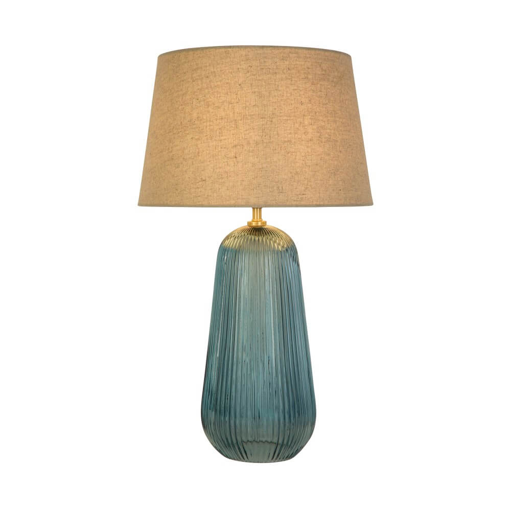 Searchlight SchemerlampCameo blauw glas - EU44652AZ
