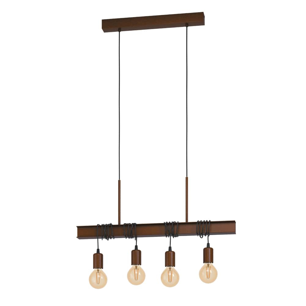 Eglo Roestbruine hanglamp Townshend 4 - 43523
