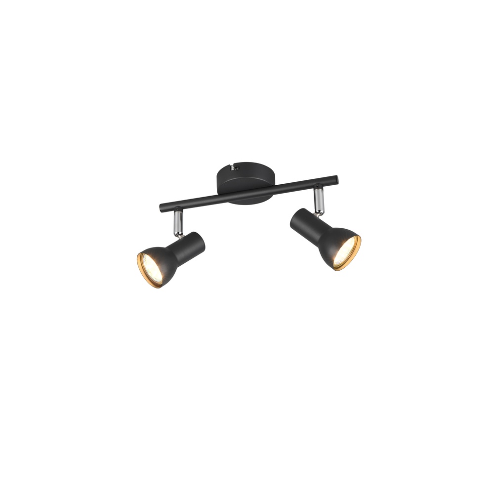 Trio PlafondlampCantar zwart 2-lichts - R81792032