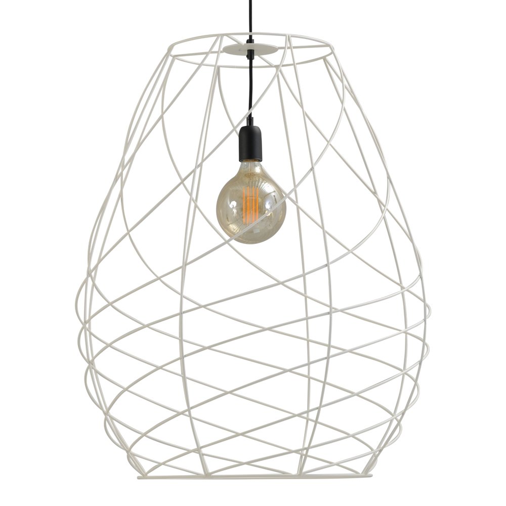 Masterlight Draadlamp Cesto 62 wit met zwart - 2065-06-62