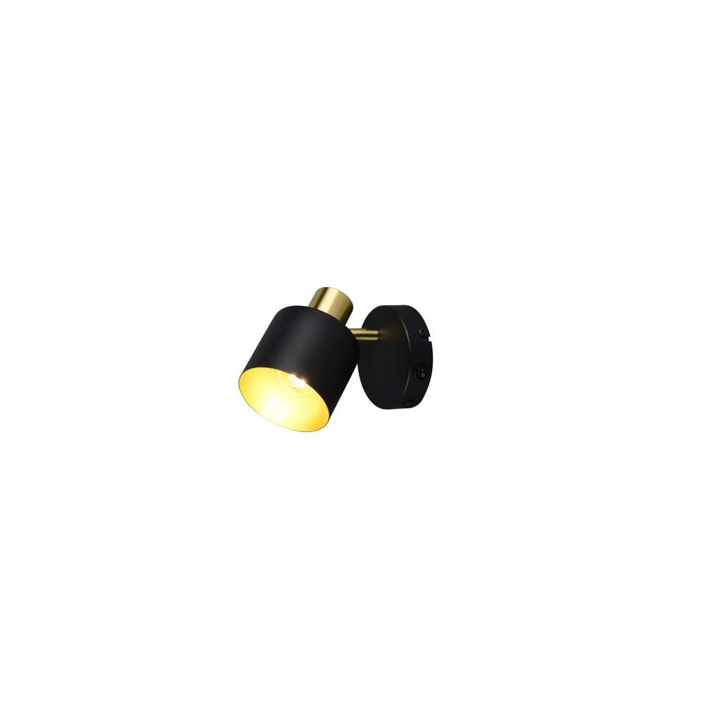 Trio Wandspot Eva zwart met goud - 868870180