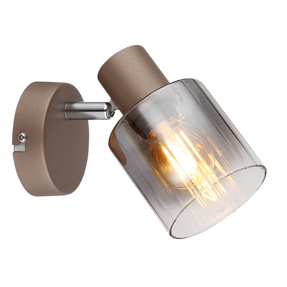 Globo WandlampWalton koffie bruin - 54318-1