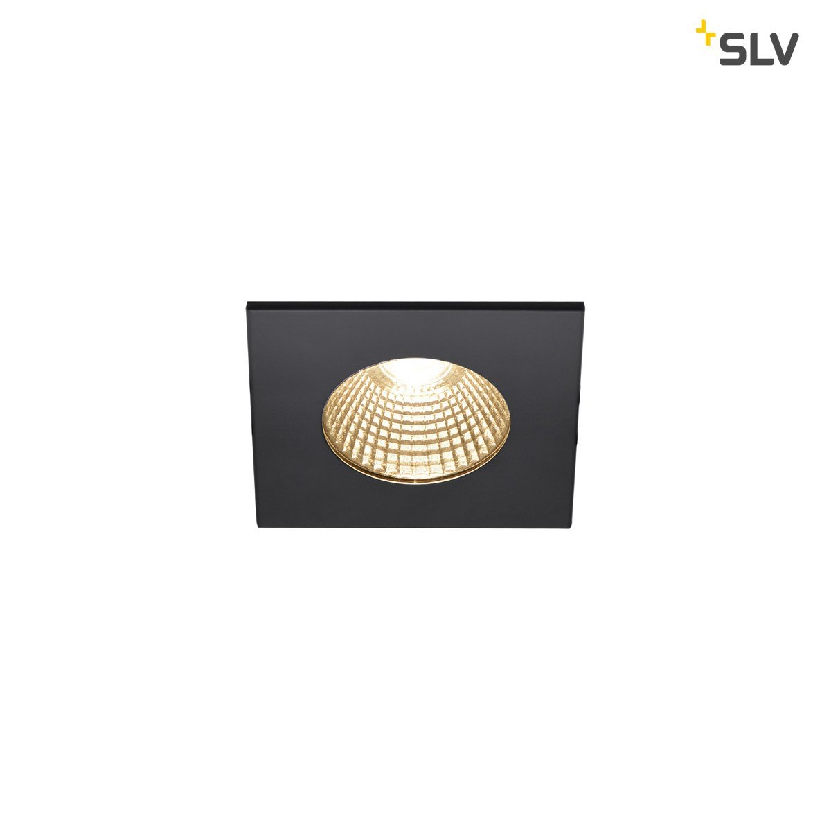 SLV Vierkante inbouwspotPatta 8cm - 7,3w - 1800-3000K zwart - 1002101