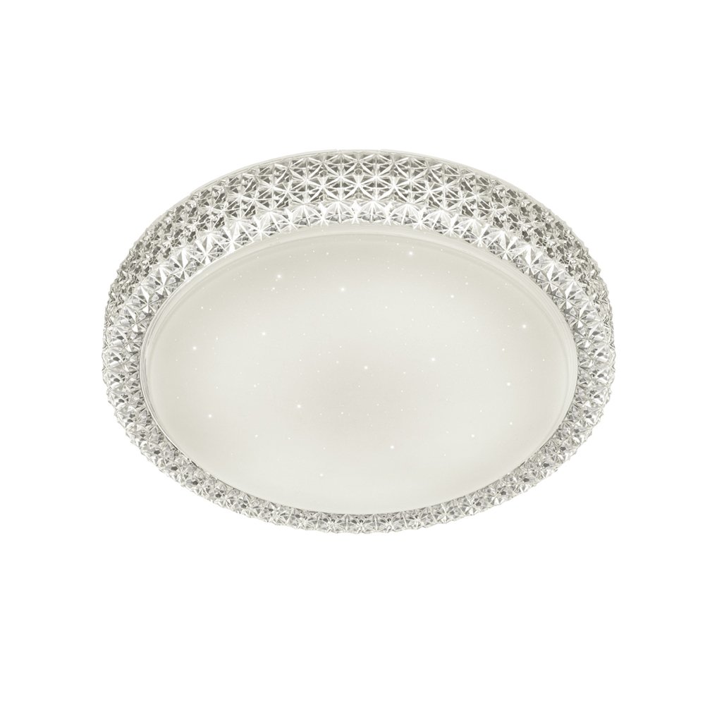 Trio Kristallen plafondlampPegasus met sterren effect wit - R62422100