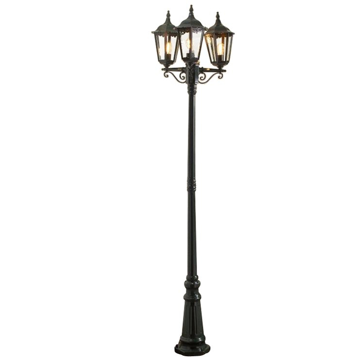 KonstSmide Klassieke buitenlantaarn Firenze 3-lichts groen - 7217-600