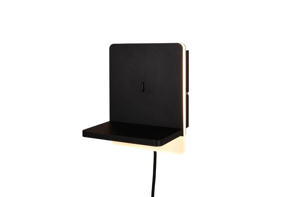 Trio Led slaapkamer wandlampFairfield zwart - 248670132