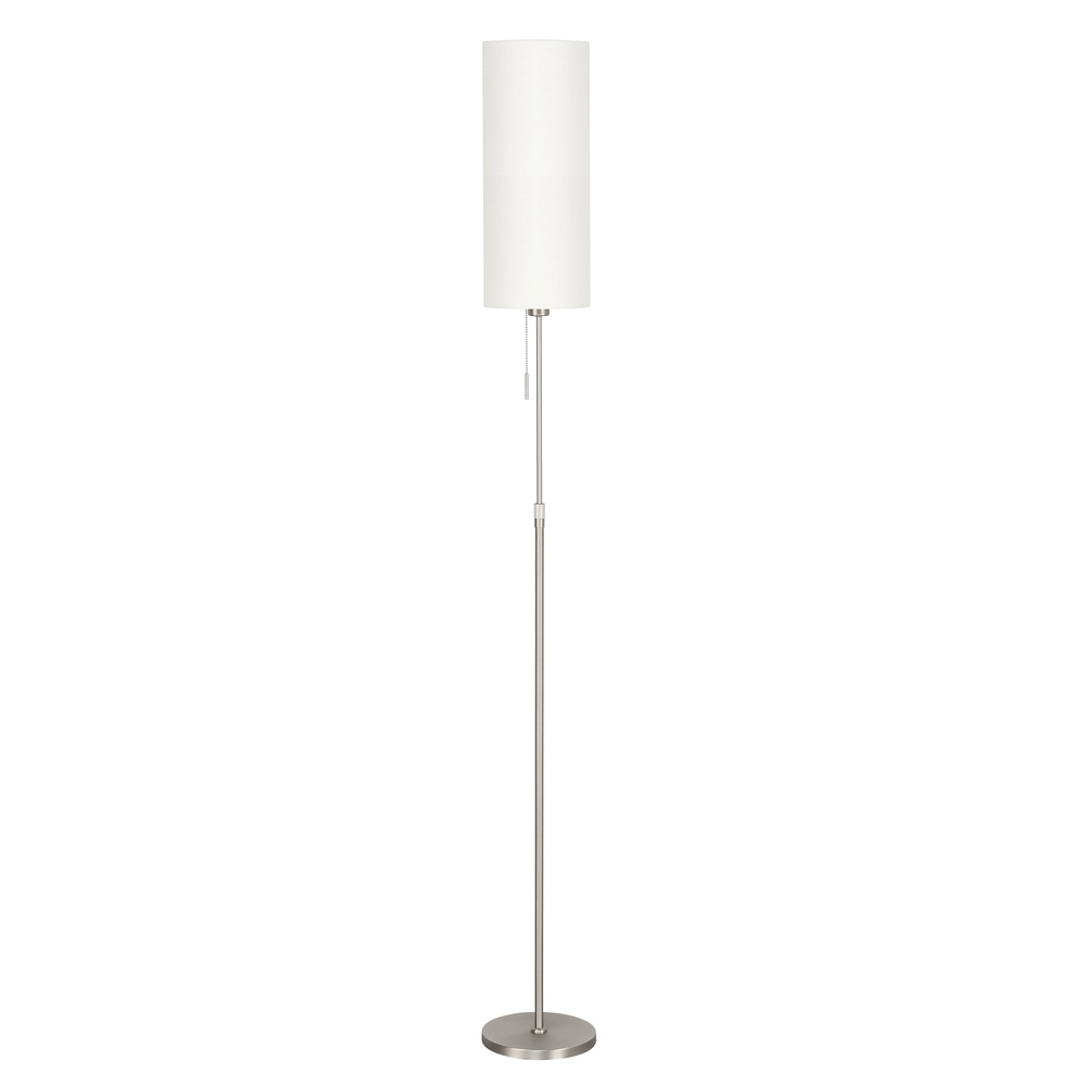 Highlight Vloerlamp Victoria mat nikkel met off white kap - V4110.50 + O4337.14