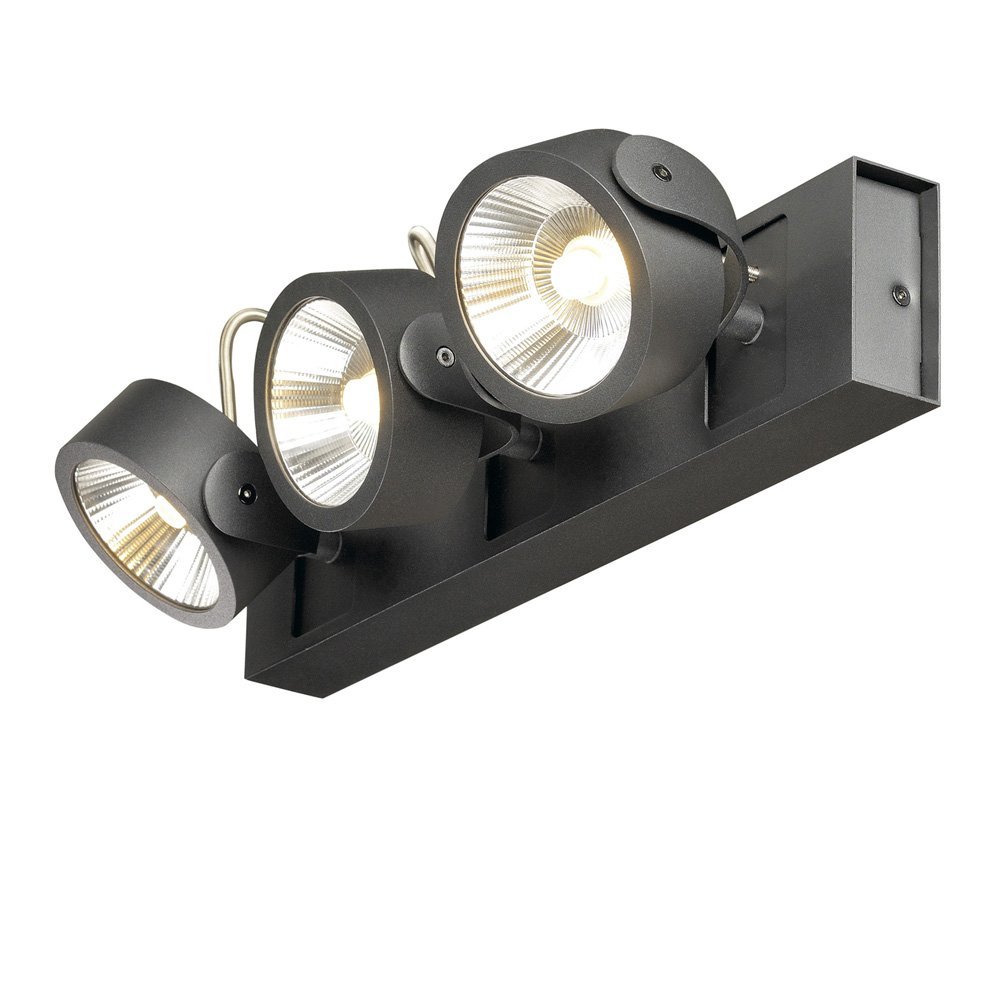 SLV Richtbare spots Kalu Led 3-lichts - 3x47w zwart - 1000131