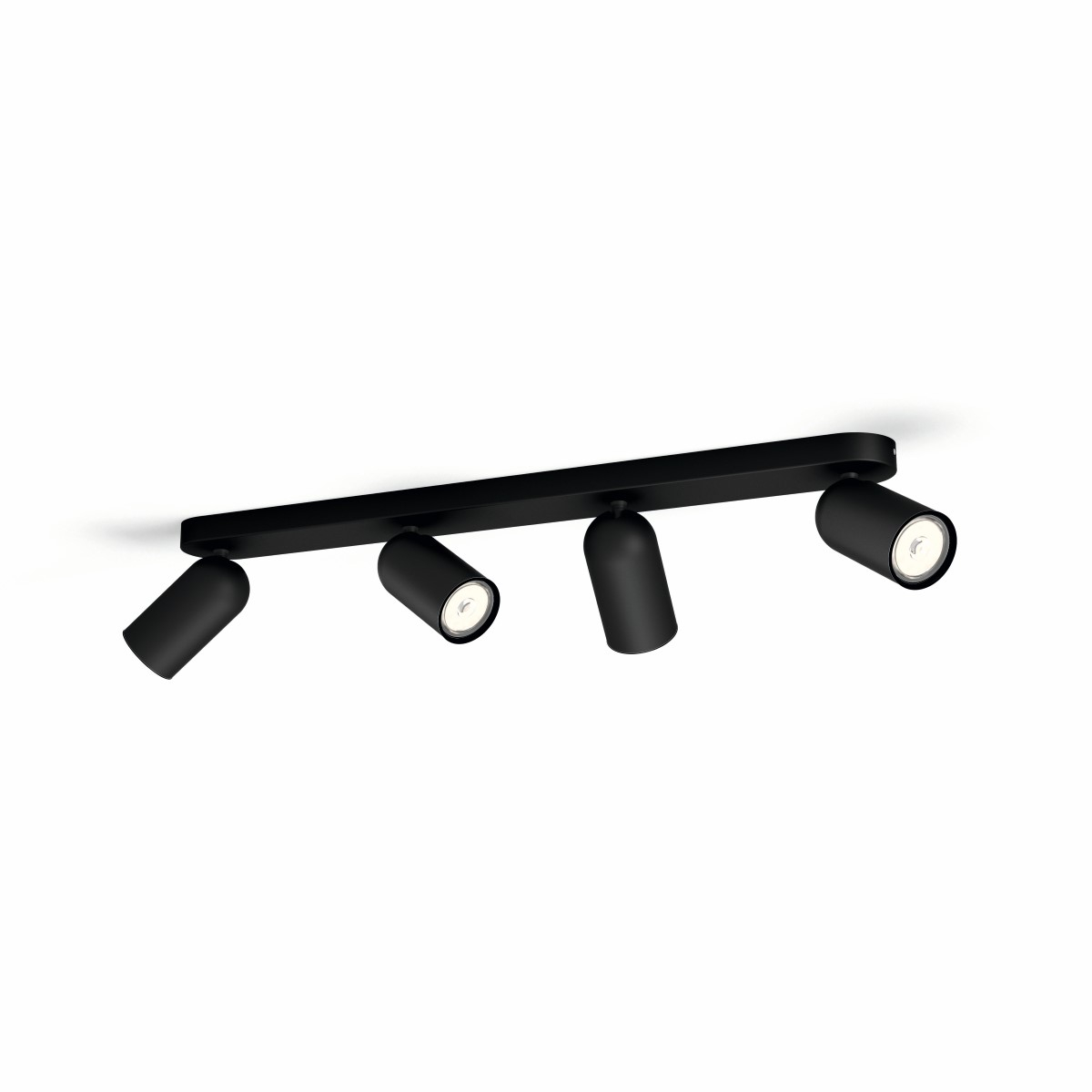 Philips Spotlamp Pongee 4-lichts zwart - 5058430PN