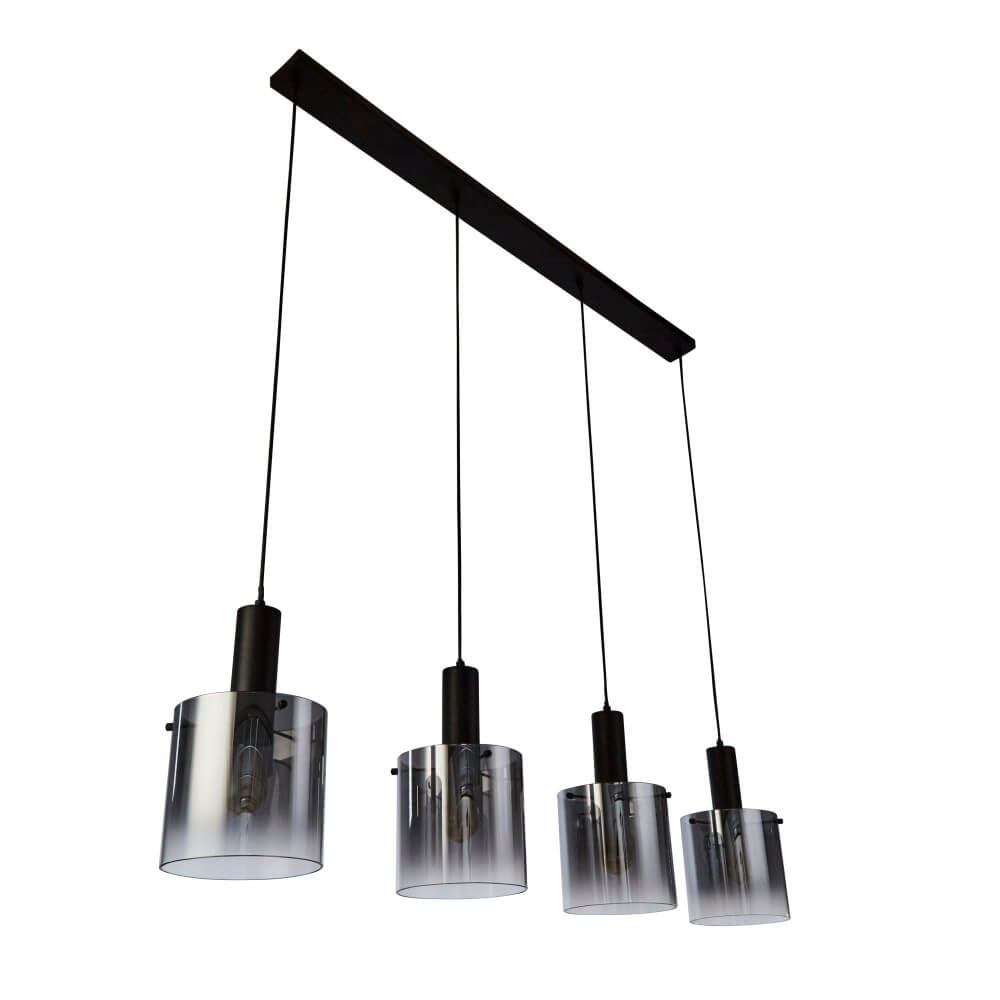 Searchlight Zwarte hanglampSweden 4-lichts - 88910-4BK