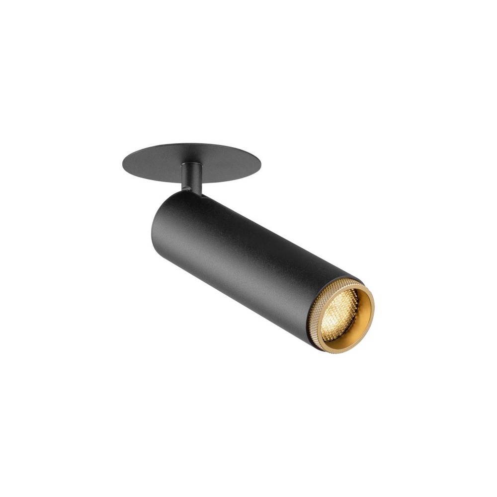 SLV InbouwspotGrip! M zwart met goud 2700K - 1009086