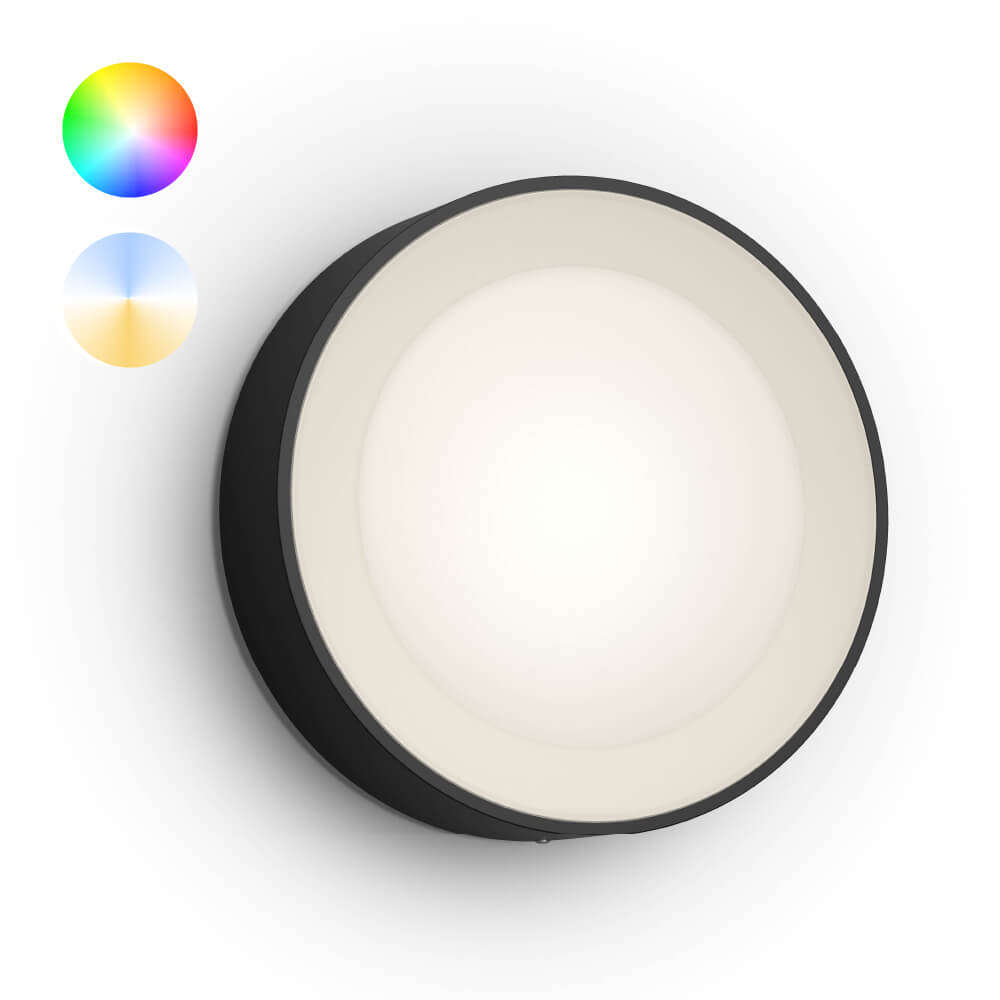 Philips Ronde buitenlampHue Daylo zwart - 1746530P7