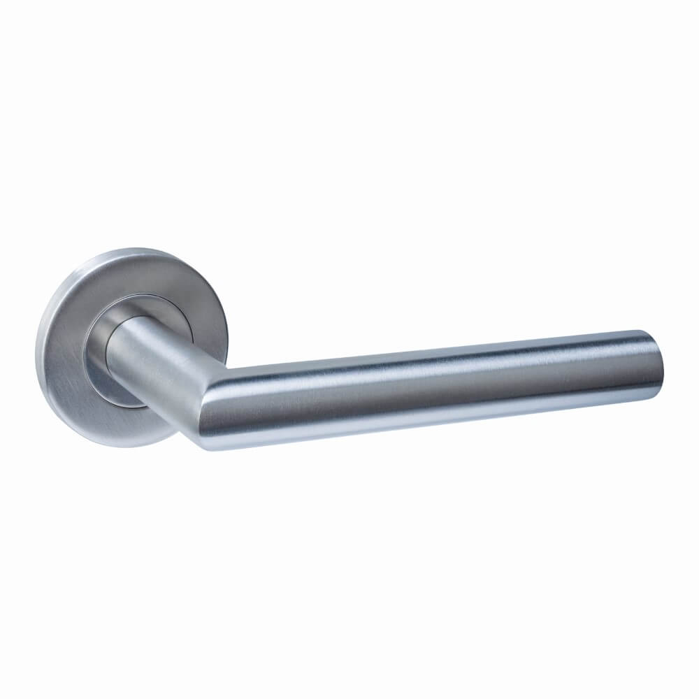 Intersteel DeurklinkQ 01 op rond rozet RVS - 1335.102102