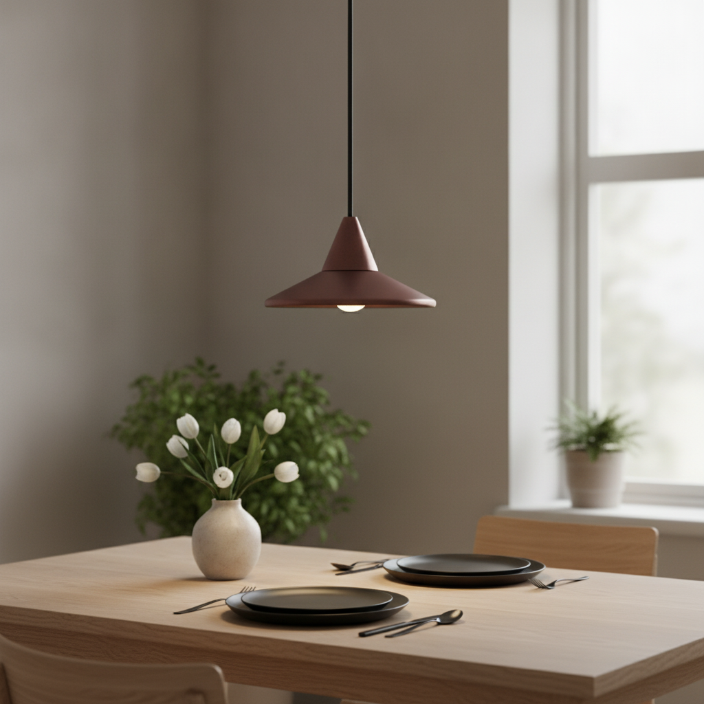 Lyora HanglampDro strak design koffie bruin - 110181