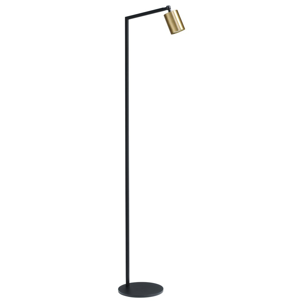 Masterlight Zwarte vloerlamp Bounce met gouden spot - 1491-05-02