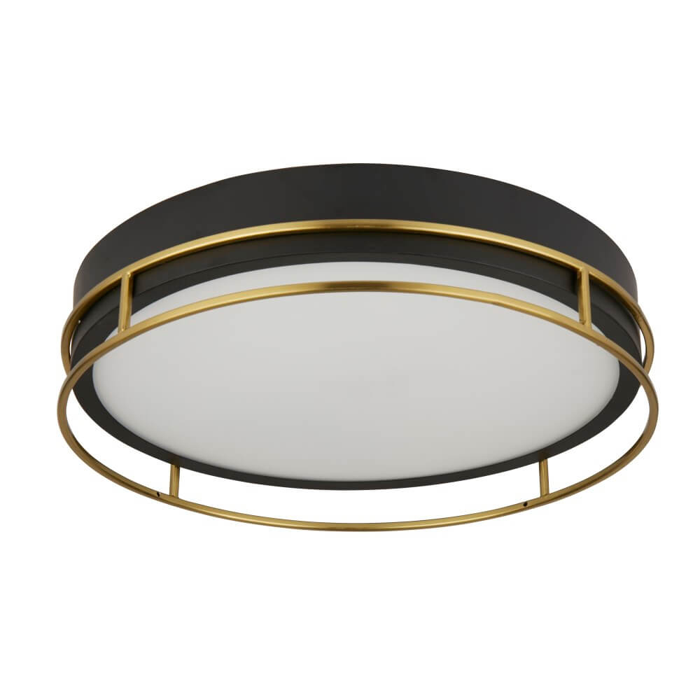 Searchlight Design plafondlampPheonix Ø 40cm zwart met goud - 62013-3PB