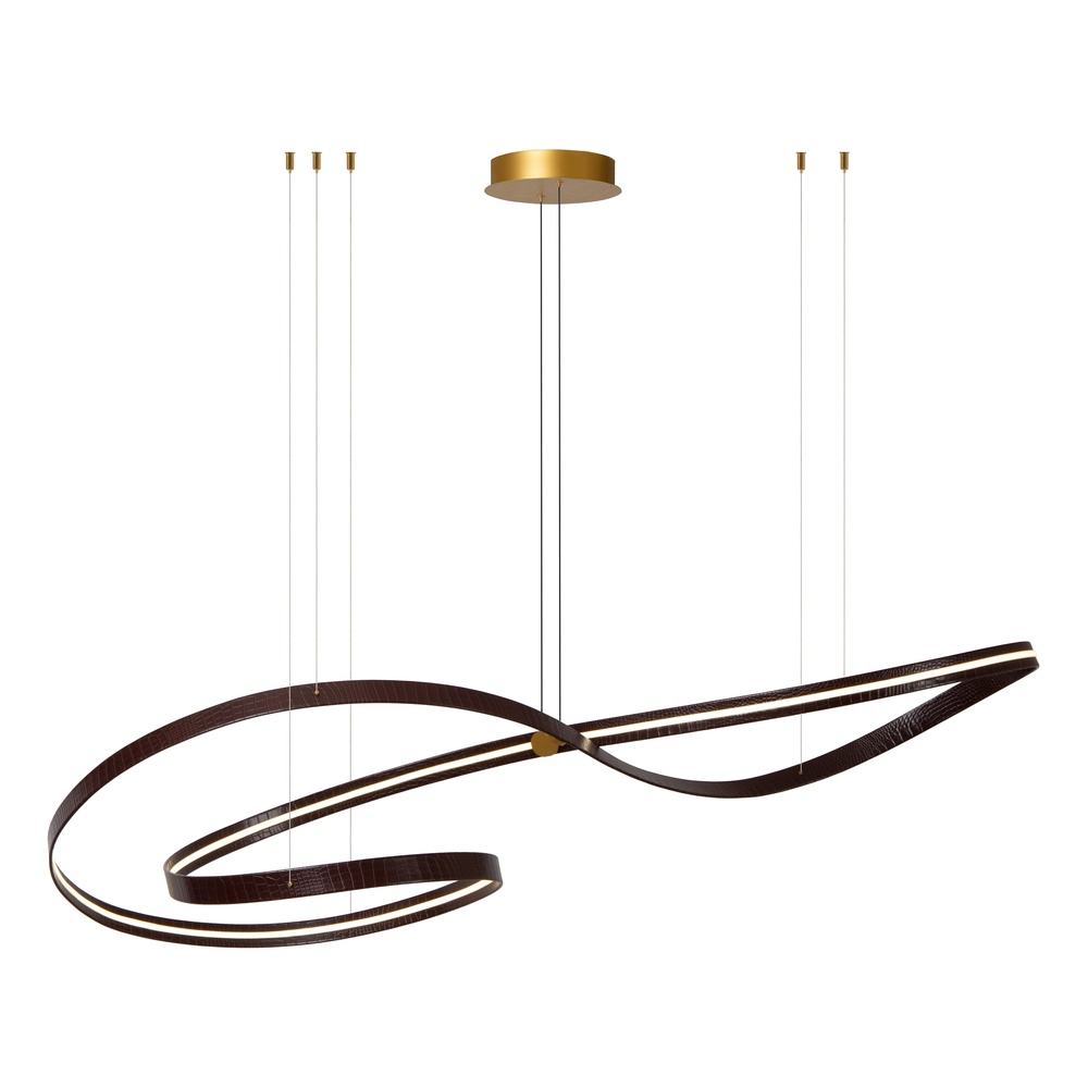 Premium by Lucide Moderne led hanglampSlalom Koffie bruin met effect - 13493/68/96