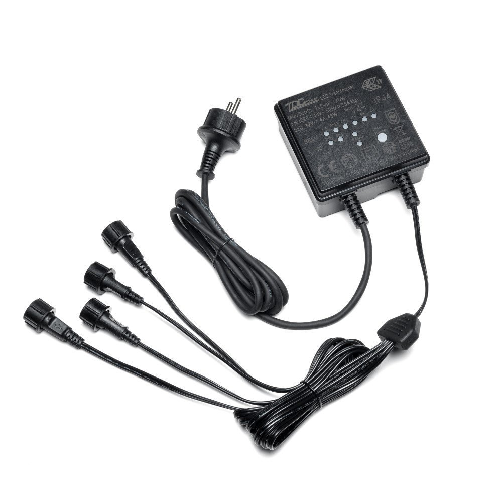 KonstSmide 48W trafo 12V zwart - 7474-000 afbeelding
