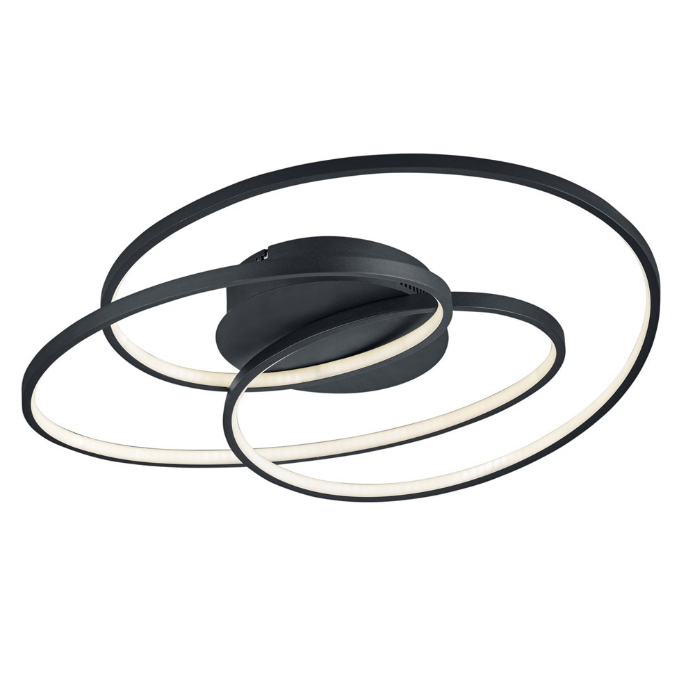 Trio Moderne PlafonnièreGale zwart - 673916032