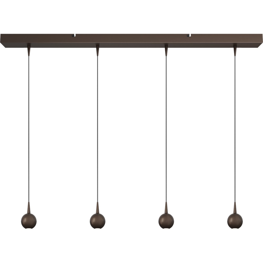 Masterlight 4-lichts hanglamp Talana cacao bruin Ø 6cm DTW - 2411-15-15-100-4