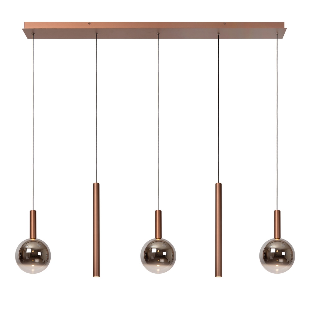 Premium by Lucide Design hanglampJasmine koper 5-lichts - 74420/05/65
