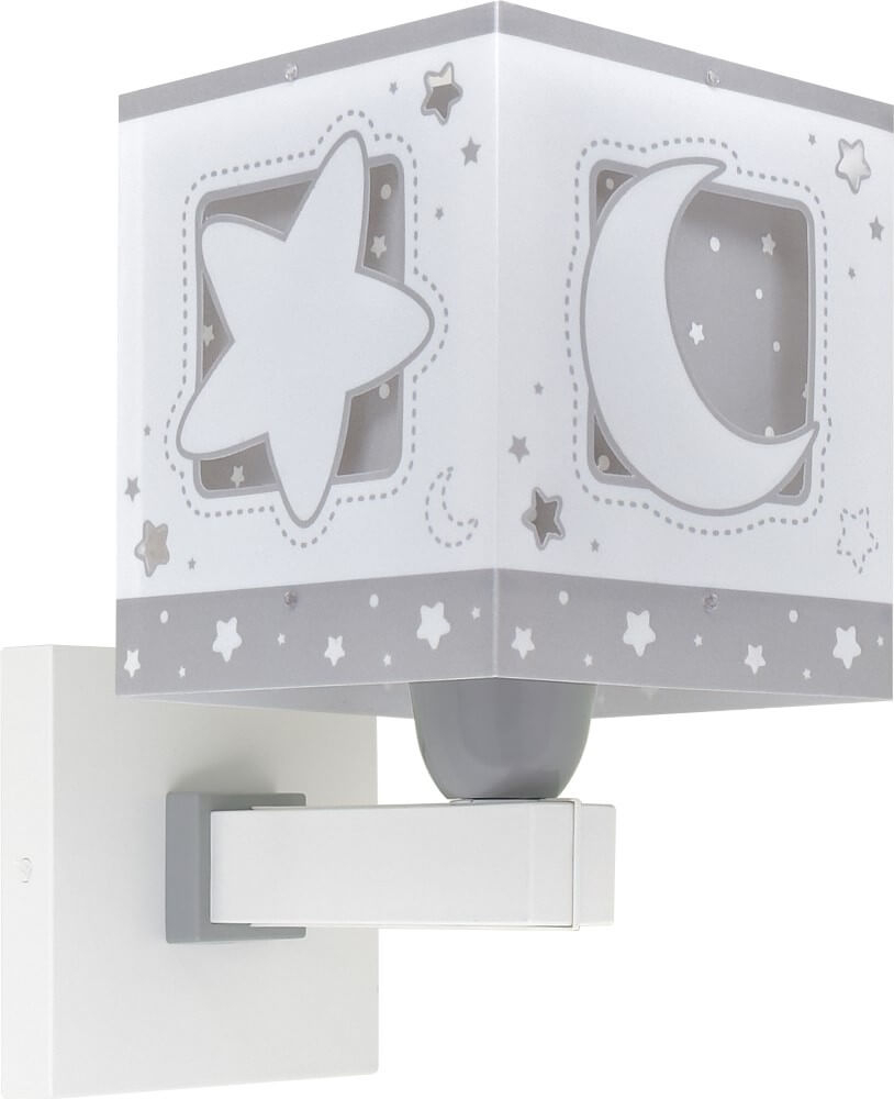 Dalber Grijze wandlampMoonlight voor kinderkamer - 63239E
