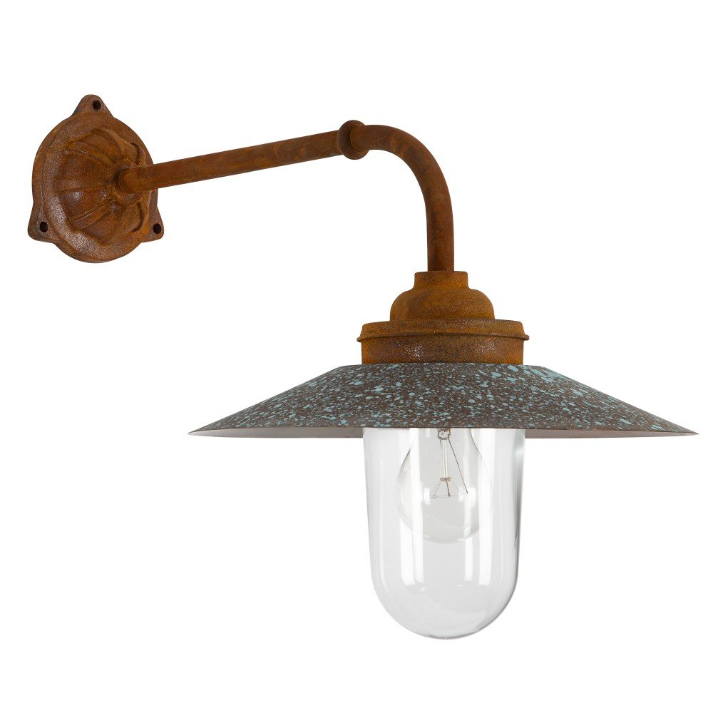 KS Verlichting Gietijzeren muurlamp Provence roestbruin met koper - 7583