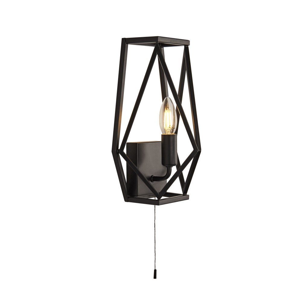 Searchlight Zwarte wandlampChassis - 7330BK