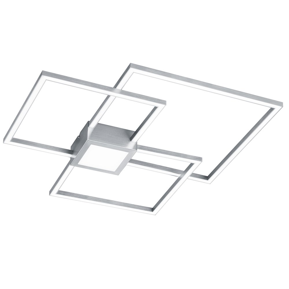 Trio Vierkante plafondlamp Hydra 65cm grijs - 676210407