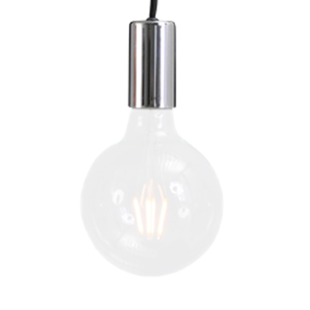 Masterlight Chrome pendel hanglamp Concepto zwart met grijs - 2237-07