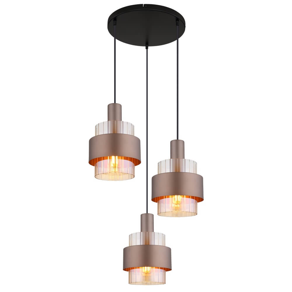 Globo Hanglamp Milley brons Ø 45cm 3-lichts - 15560-3HA