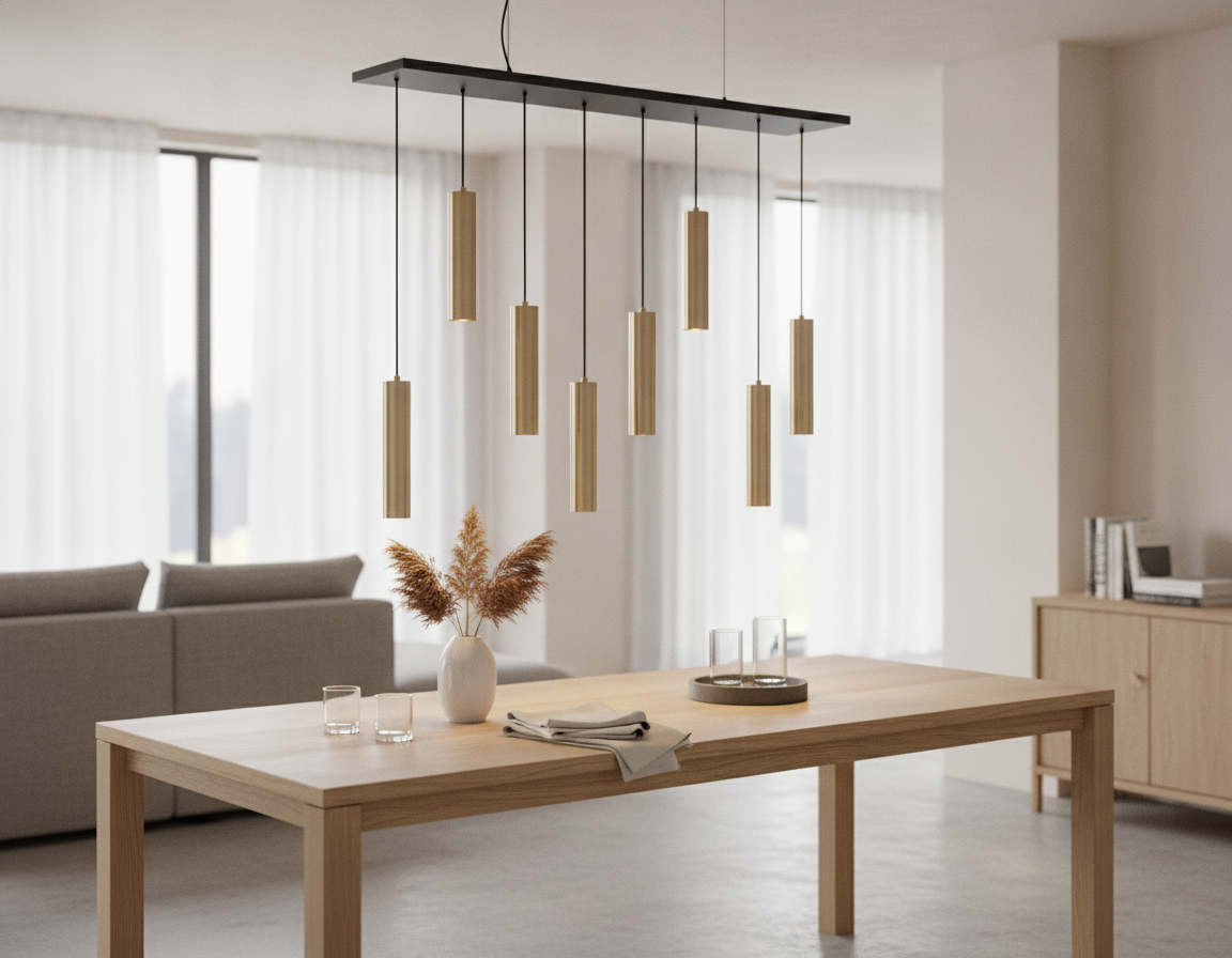 Highlight Eetkamer hanglampPerugia mat goud - 8x GU10 - H5676.38