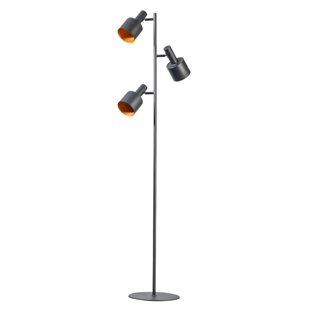 ETH Design vloerlamp Sledge 3-lichts zwart - 05-VL8388-30